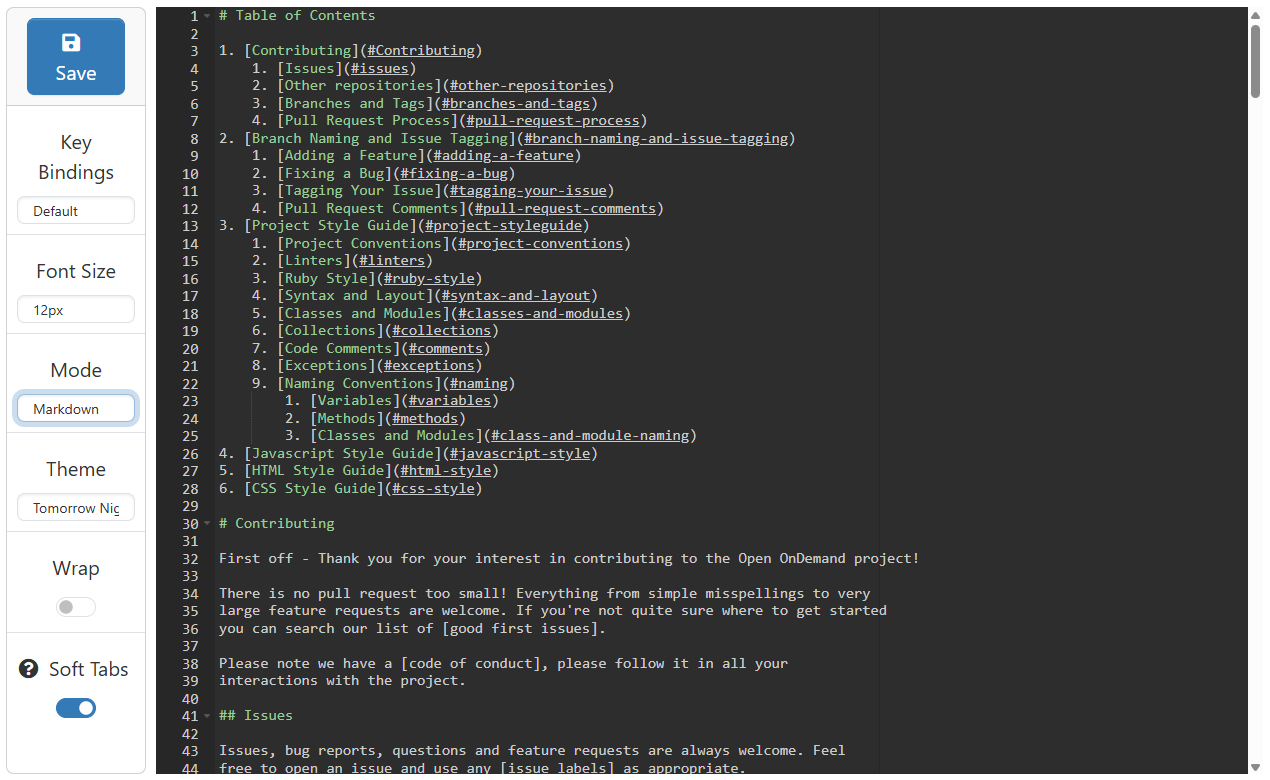 OOD File browser, demonstrating the additional options and new appearance of the toolbar.